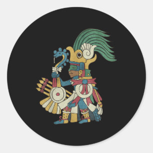 Huitzilopochtli Aztec Gud Aztec Mythology Mayan Su Runt Klistermärke
