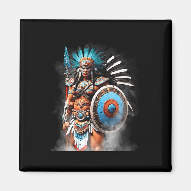 Huitzilopochtli Aztec Sol och Krig God Tenochtitla Magnet (Framsidan)