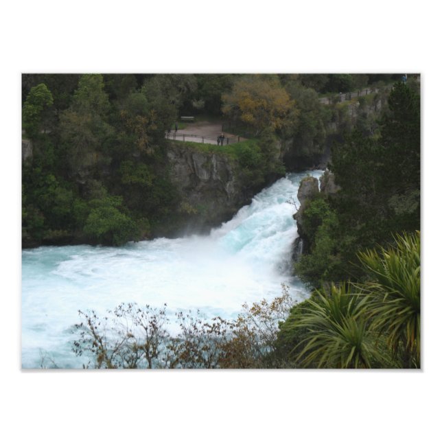 Huka Falls nära Sjö Taupo, Nya Zeeland Fototryck (Framsidan)