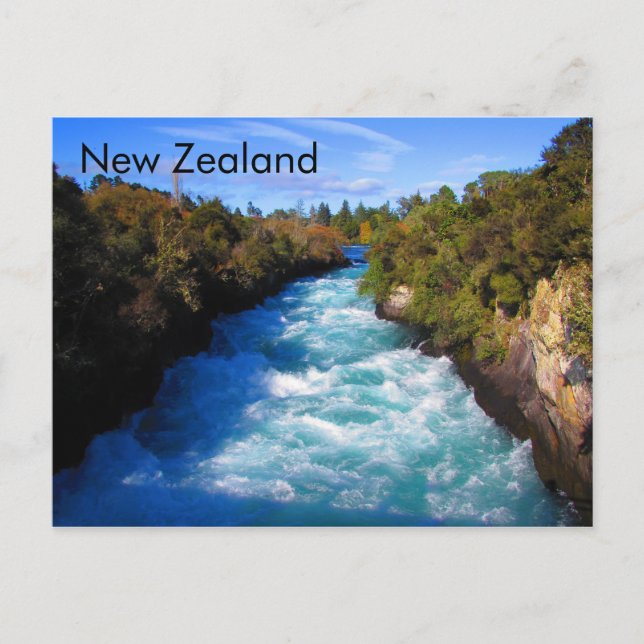 Huka Falls, vykort för Nya Zeeland (Framsida)