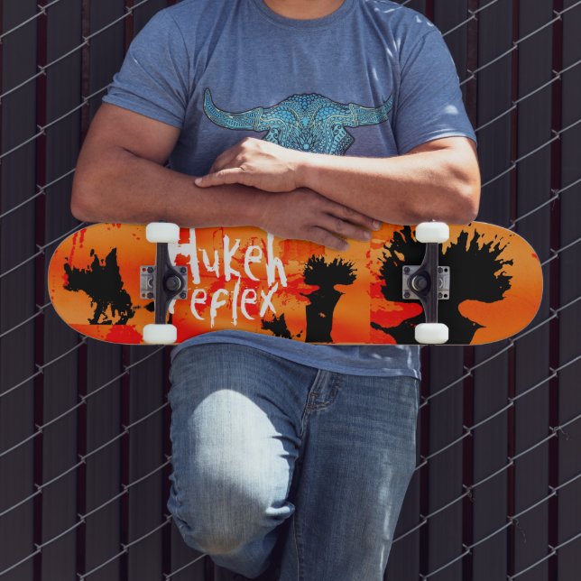hukeh-reflex old school skateboard bräda 21,6 cm (Utomhus 3)