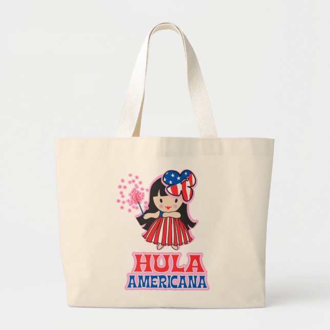 Hula Americana Bags & Totes Jumbo Tygkasse (Framsidan)