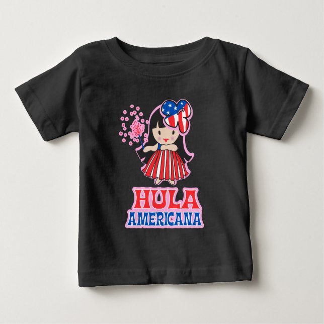 Hula Americana Infants & Småbarn T-shirts (Framsida)