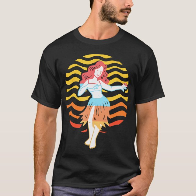 Hula Dance Hawaii Hula Dancer Hawaiian Girl Aloha T Shirt (Framsida)