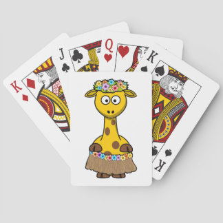 Hula Dancer Giraffe Tecknad Casinokort