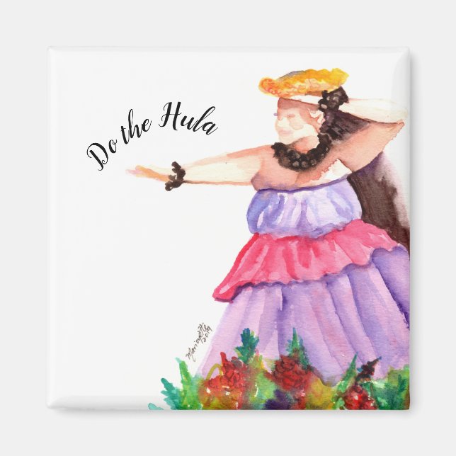 Hula Dancer Hawaiian Magnet (Framsidan)