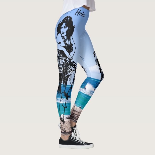 Hula Dancer Original Art Workout Leggings (Höger)