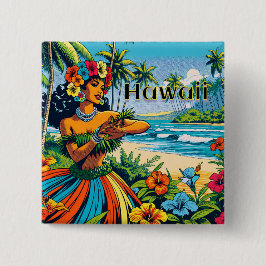 Hula Dancer på Hawaiianska öarna Knapp