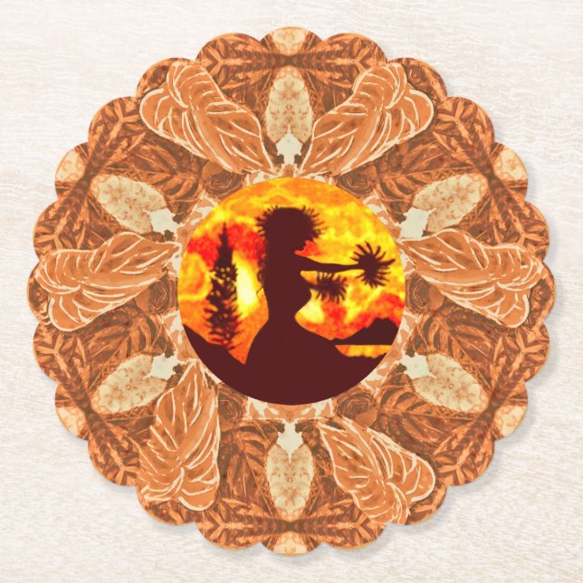 Hula Dancer Underlägg Papper (Framsida)