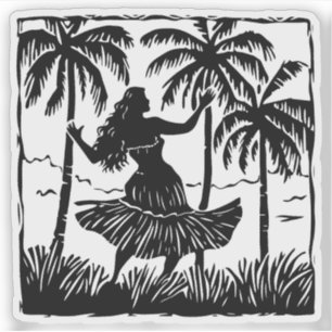 Hula Dancer vinyl-dekal Klistermärken