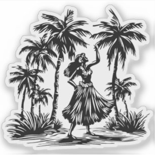 Hula Dancer vinyl-dekal Klistermärken