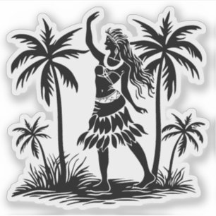 Hula Dancer vinyl-dekal Klistermärken