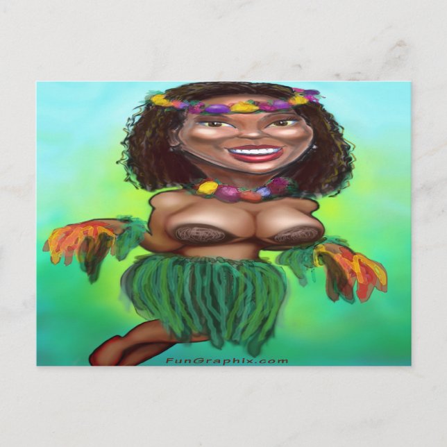 Hula Dancer Vykort (Framsida)
