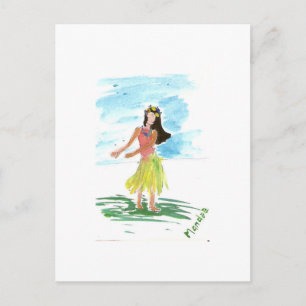 Hula Dancer Vykort