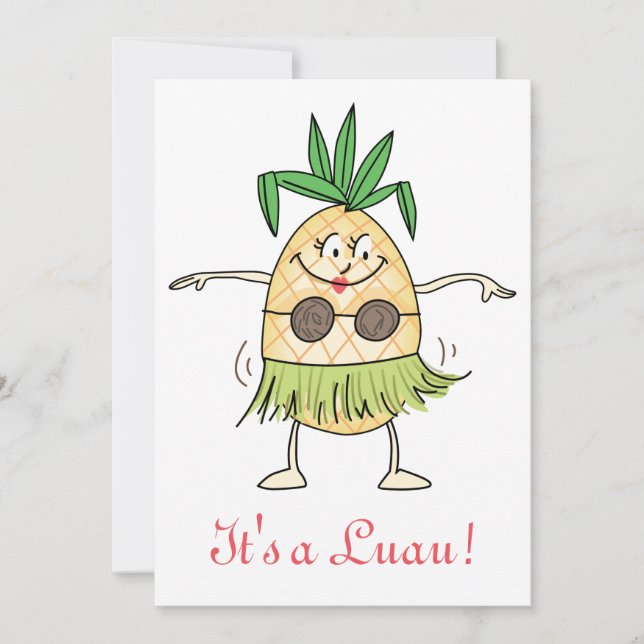 Hula Dancing Pineapple Card Kort (Framsida)