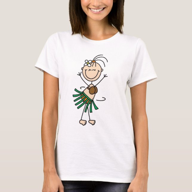 Hula Dancing Stick figur T-shirt (Framsida)