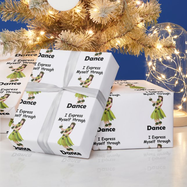 Hula Dansare Uttrycker Sig Själv Genom Dans Presentpapper (Helgdagar)