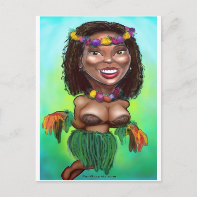 Hula-dansare Vykort (Framsida)