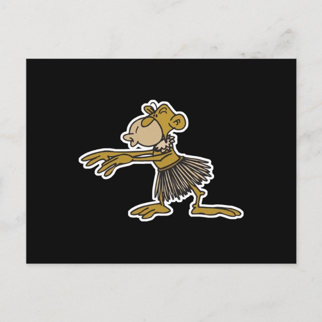 Hula dansk apa vykort (Framsida)