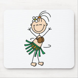 Hula dansstick figur Mousepad Musmatta