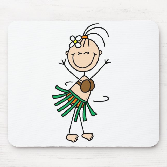 Hula dansstick figur Mousepad Musmatta (Framsidan)