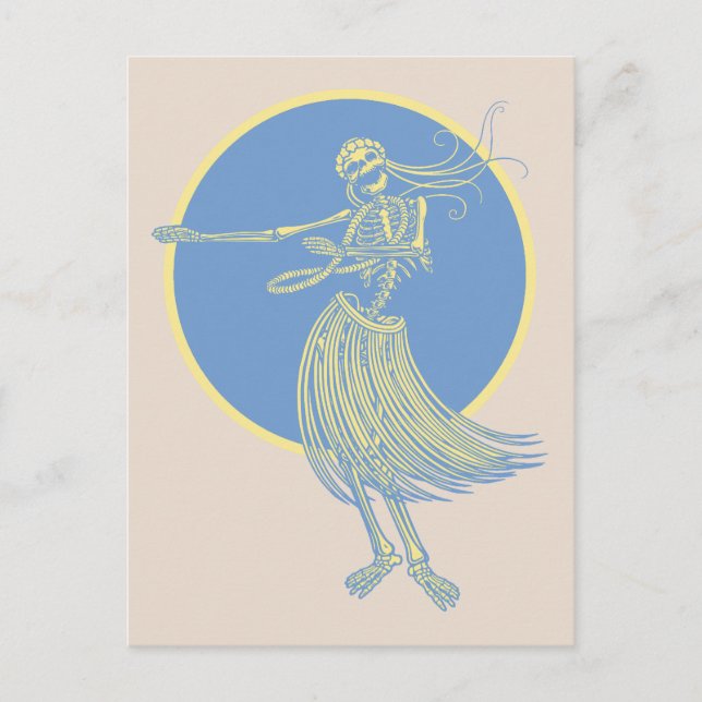 Hula Death Luau Vykort (Framsida)