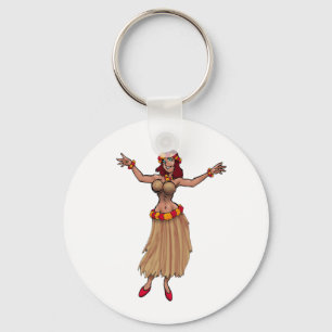Hula flicka Keychain Nyckelring