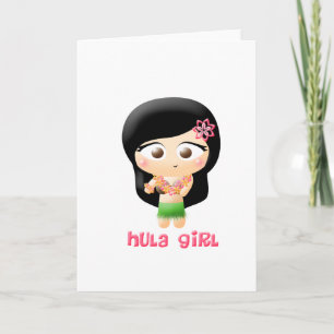 Hula flicka kort