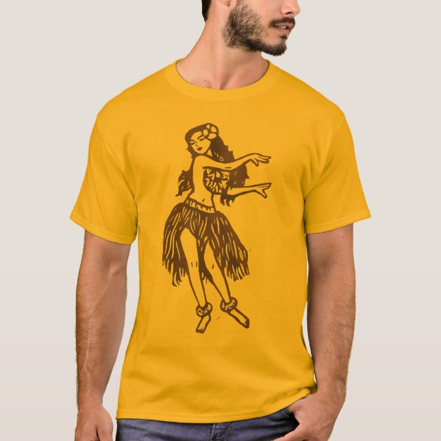 Hula flickaT-tröja T Shirt (Framsida)