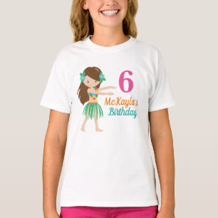 Hula Girl Dancer Cute Anpassningsbar Barns födelse T Shirt