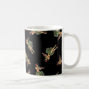 Hula Girl dansar Mönster Kaffemugg
