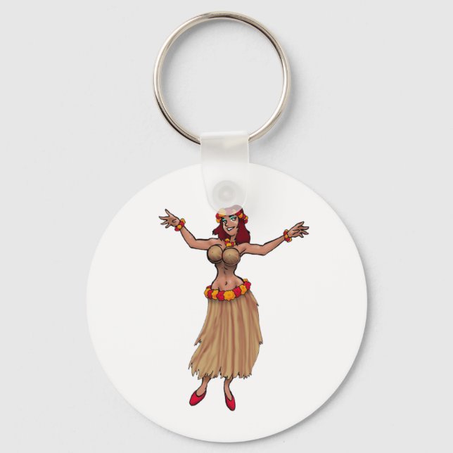 Hula Girl Keychain Nyckelring (Framsida)