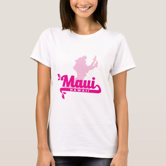 Hula Girl Maui Hawaii T-Shirt (Framsida)