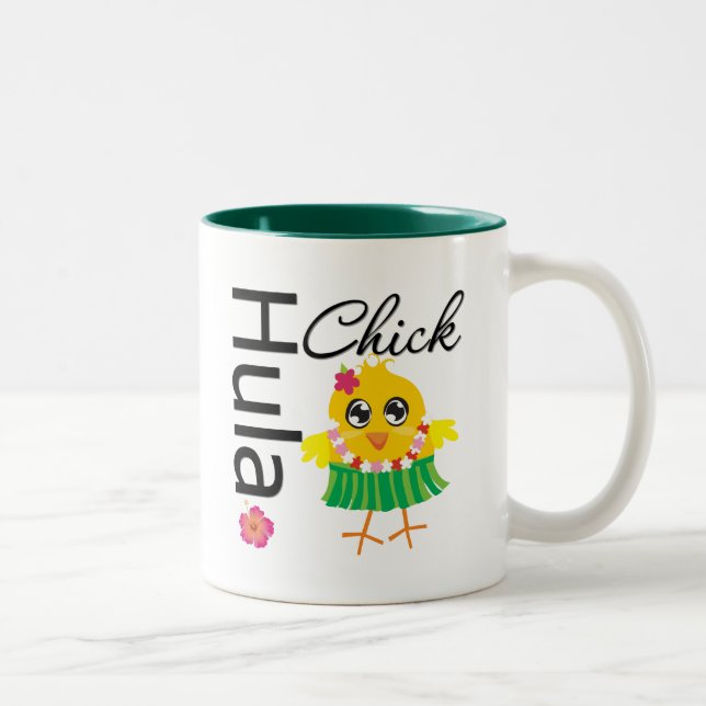 Hula Hawaii chick Två-Tonad Mugg (Höger)