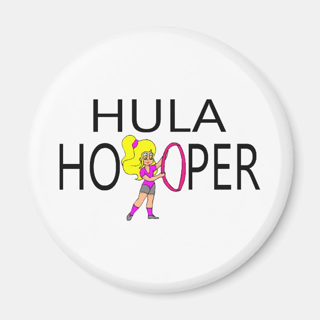 Hula Hooper Girl Magnet (Framsidan)