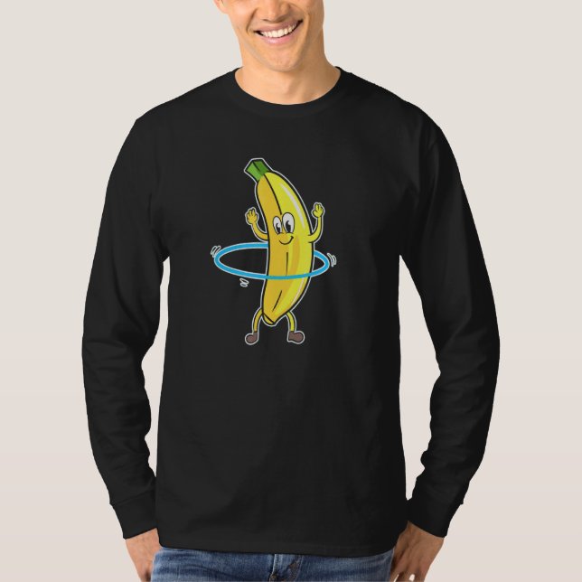 Hula Hooper Workout Hula Hooping Dancing Banana T Shirt (Framsida)
