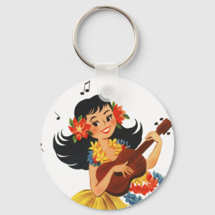 Hula Hula flicka Nyckelring