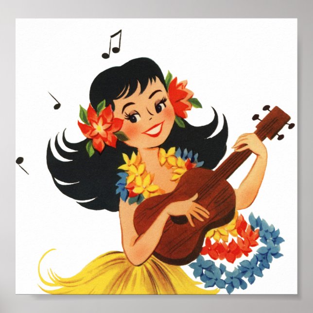 Hula Hula Girl Poster (Framsidan)
