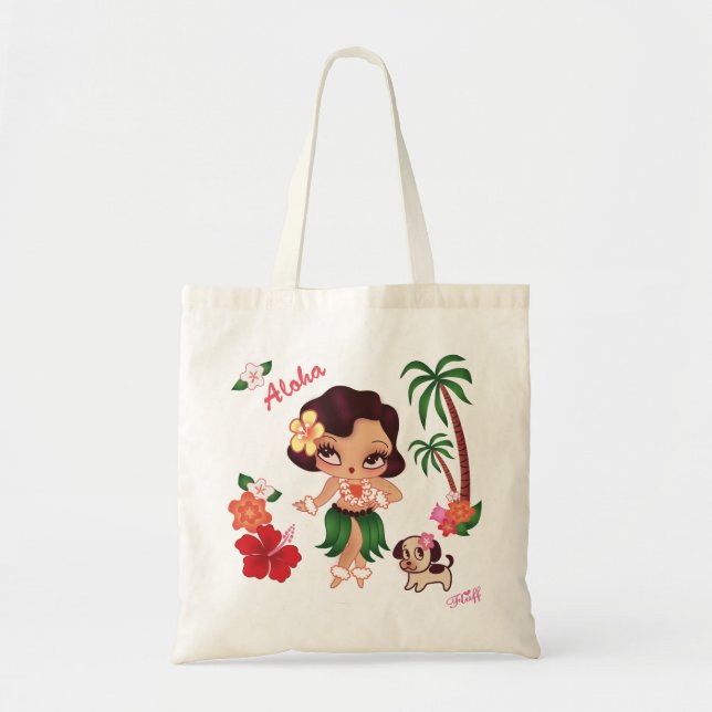 Hula Lulu Dancing- Tote by Fluff Tygkasse (Framsidan)