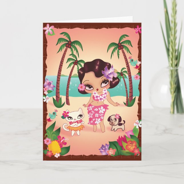 Hula Lulus Magic Sunset Kort (Framsida)