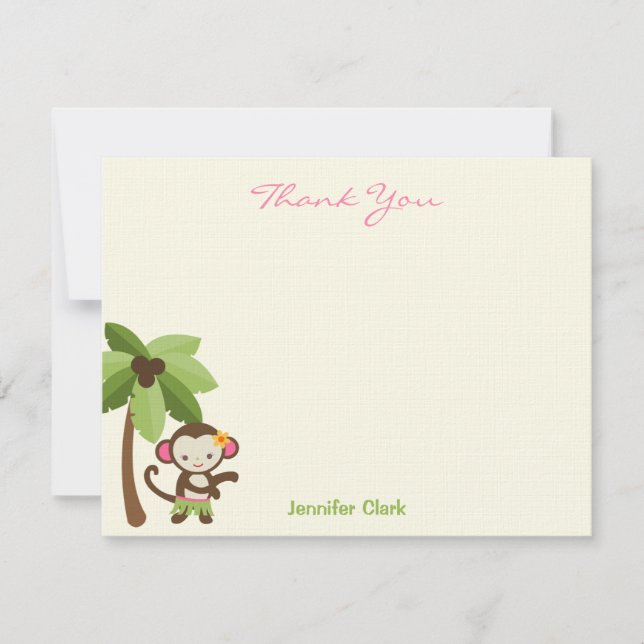 Hula Monkey - tackkort Tack Kort (Framsida)