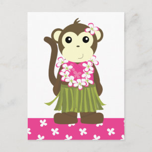 Hula Monkey Vykort