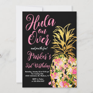 Hula på över, Luau, Födelsedagsfesten för ananas Inbjudningar