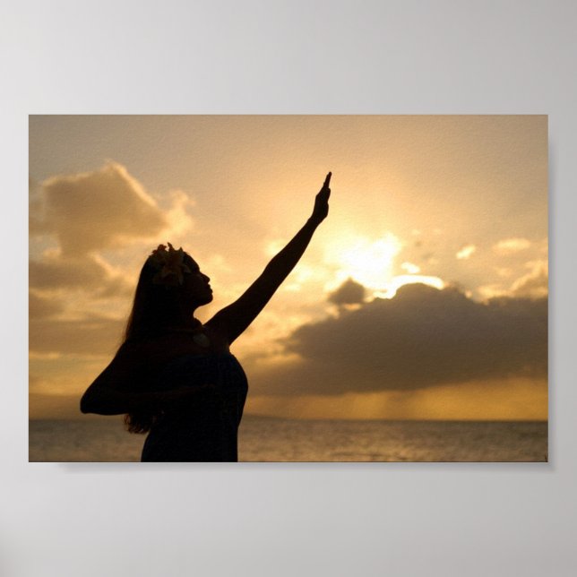 Hula på stranden poster (Framsidan)