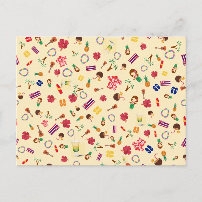 Hula Party i Hawaii Inbjudan Vykort (Framsida)