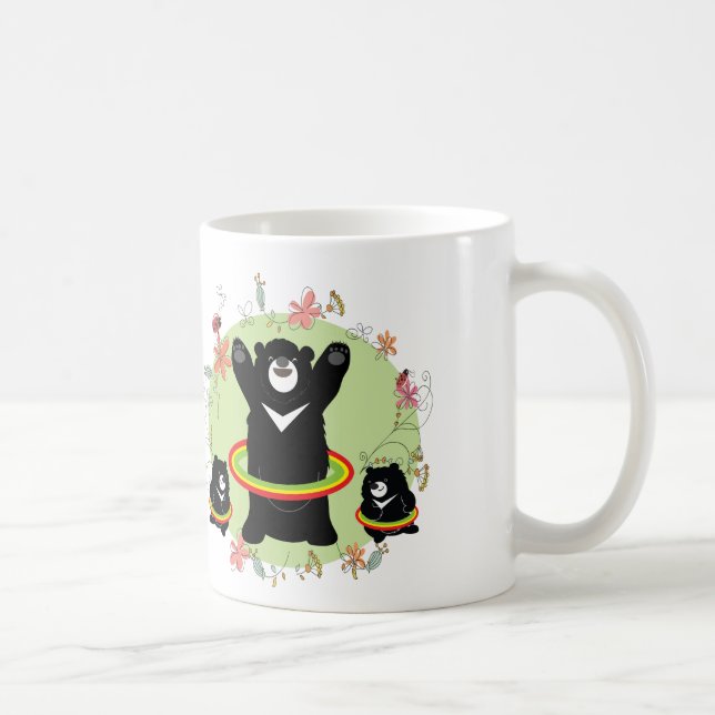 Hula Ring-Black-björnarna Kaffemugg (Höger)