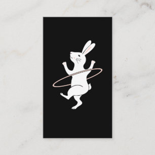 Hula Ring Bunny Hooping Girls Ring Dance Visitkort