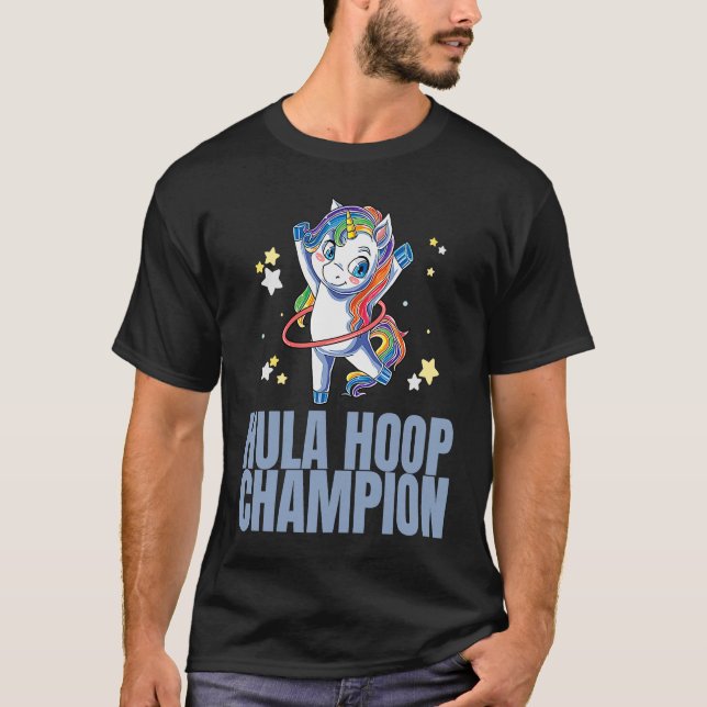 Hula Ring Champion Dance Workout Exercise Hooper U T Shirt (Framsida)
