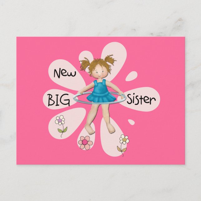 Hula Ring New Big Sister Vykort (Framsida)