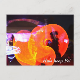 Hula ring Poi twirler Vykort